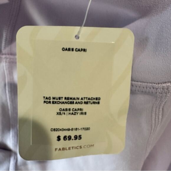 Fabletics Leggings PureLuxe Oasis Capri Hazy Iris NEW! - Picture 6 of 15